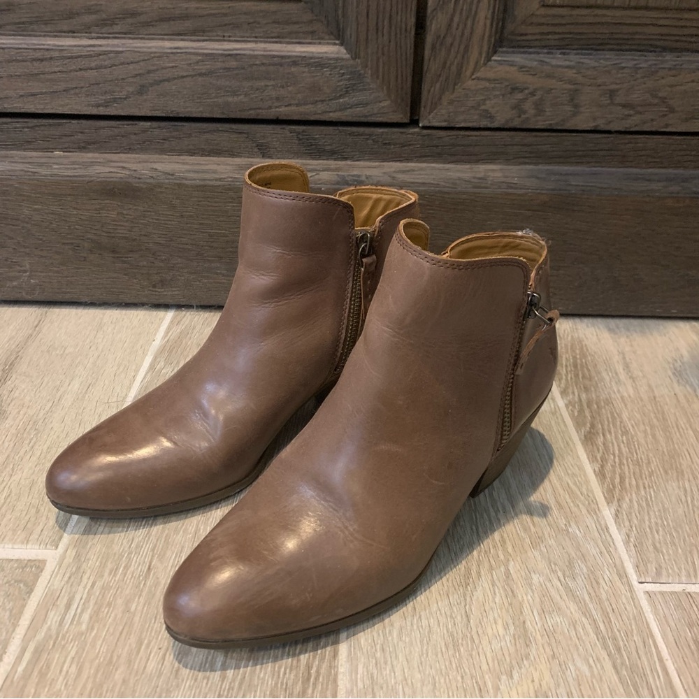 Frye Brown Leather Ankle Boots
